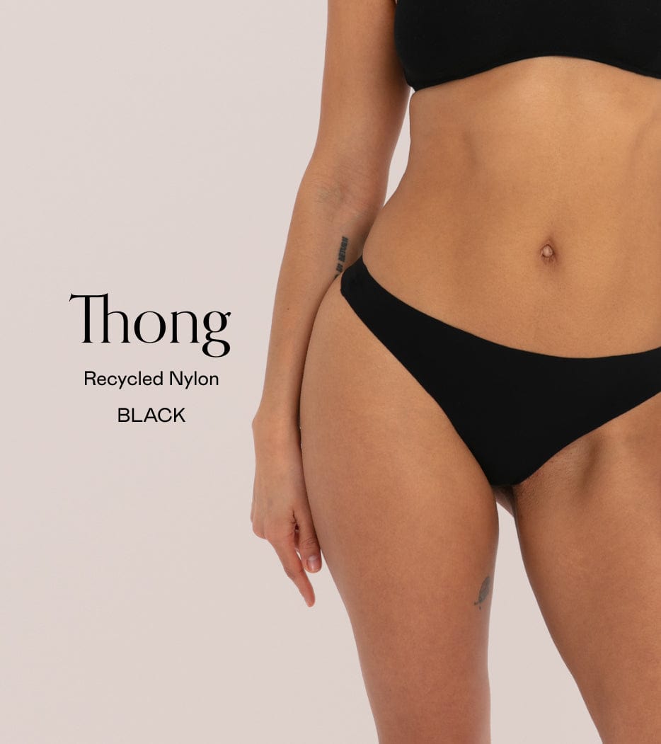 Clean cut Thong pack black - 5 pcs