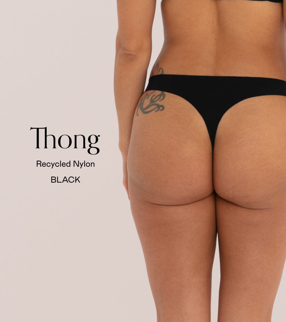 Clean cut Thong pack black - 5 pcs