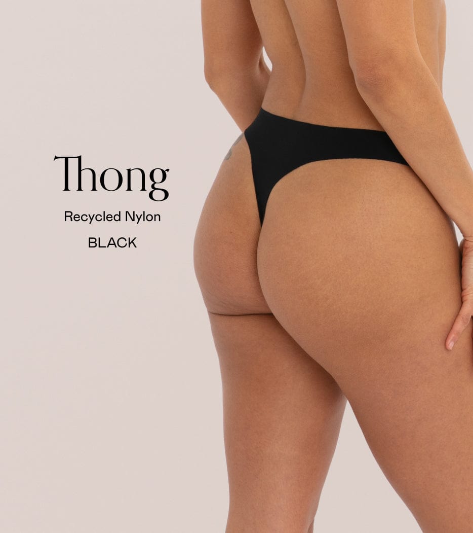 Clean cut Thong pack black - 5 pcs