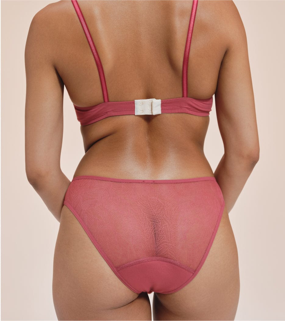 Lace Brief - Recycled Nylon - Raspberry