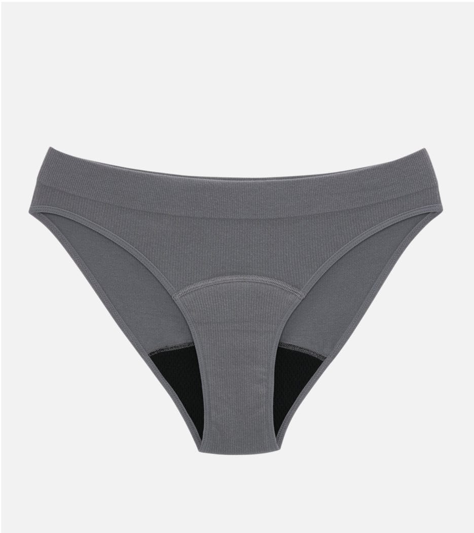 Seamless Ribbed Brief - Graphite