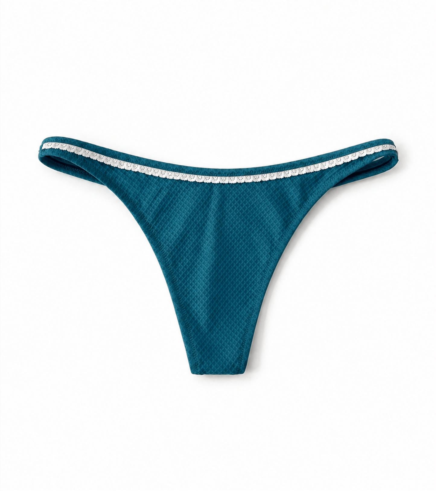 Swimwear - Waffle - Thong - Teal
