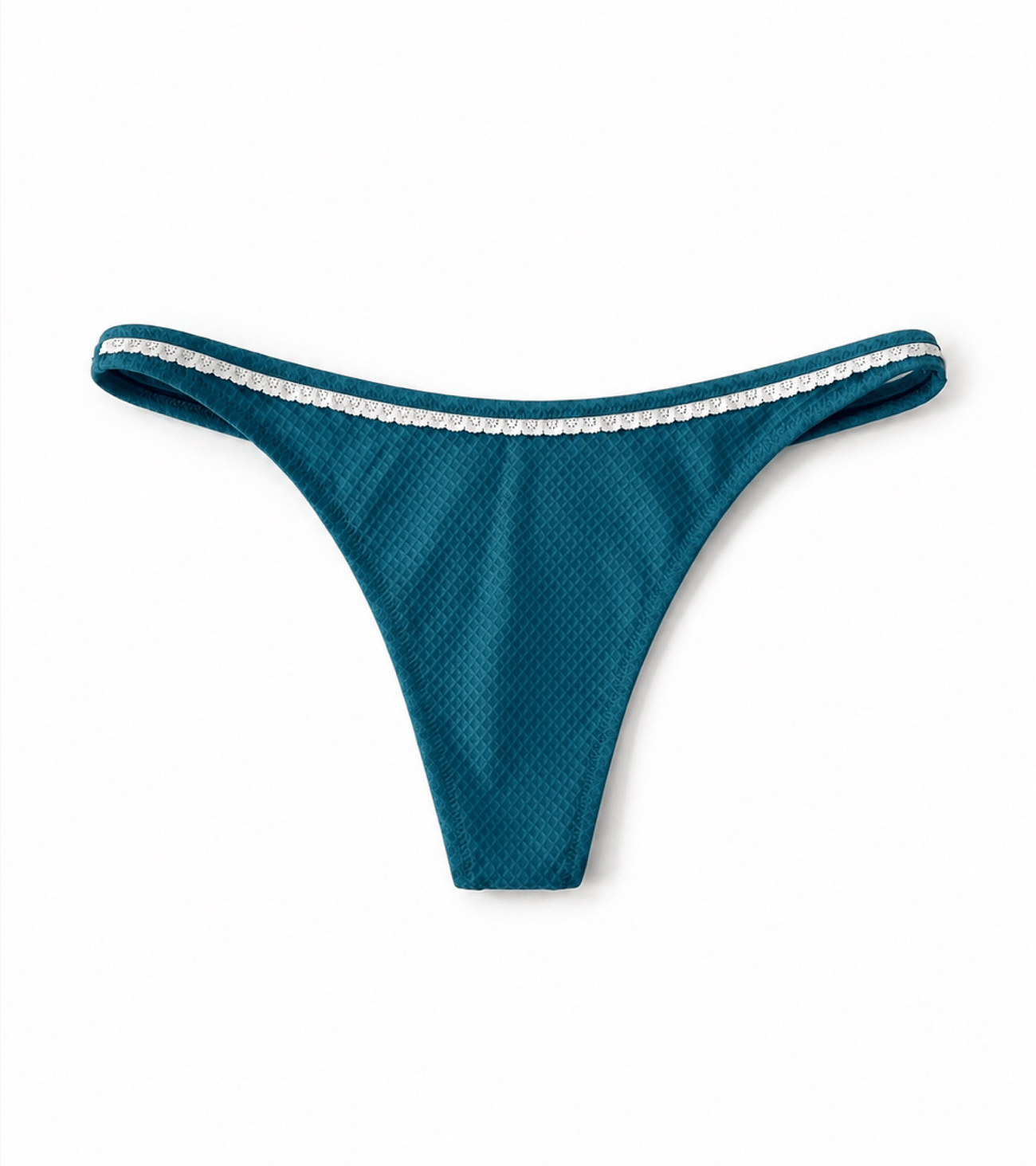 Swimwear - Waffle - Thong - Teal